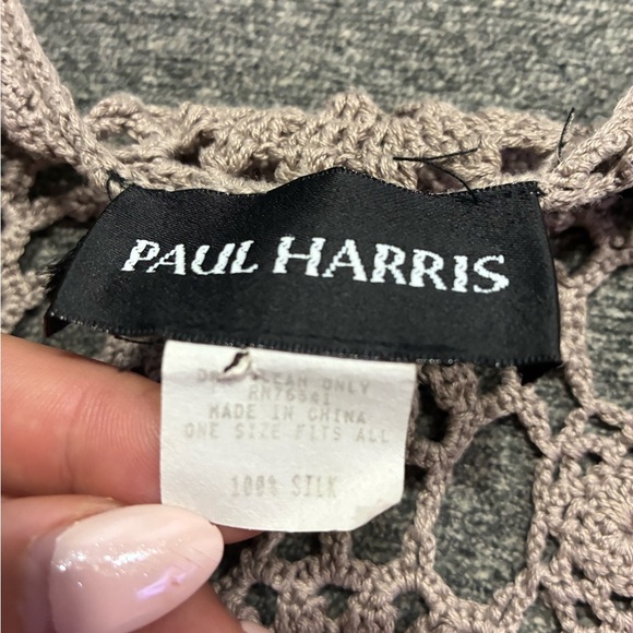 Paul Harris Crochet Lace Vest 100% Silk - Picture 3 of 4
